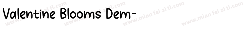 Valentine Blooms Dem字体转换